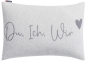 Preview: David Fussenegger Kissenhülle Silvretta 'Du Ich Wir' 40 x 60 cm Filz - Hellgrau